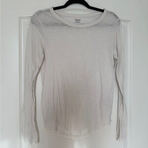 Madewell Cream Long Sleeve Top